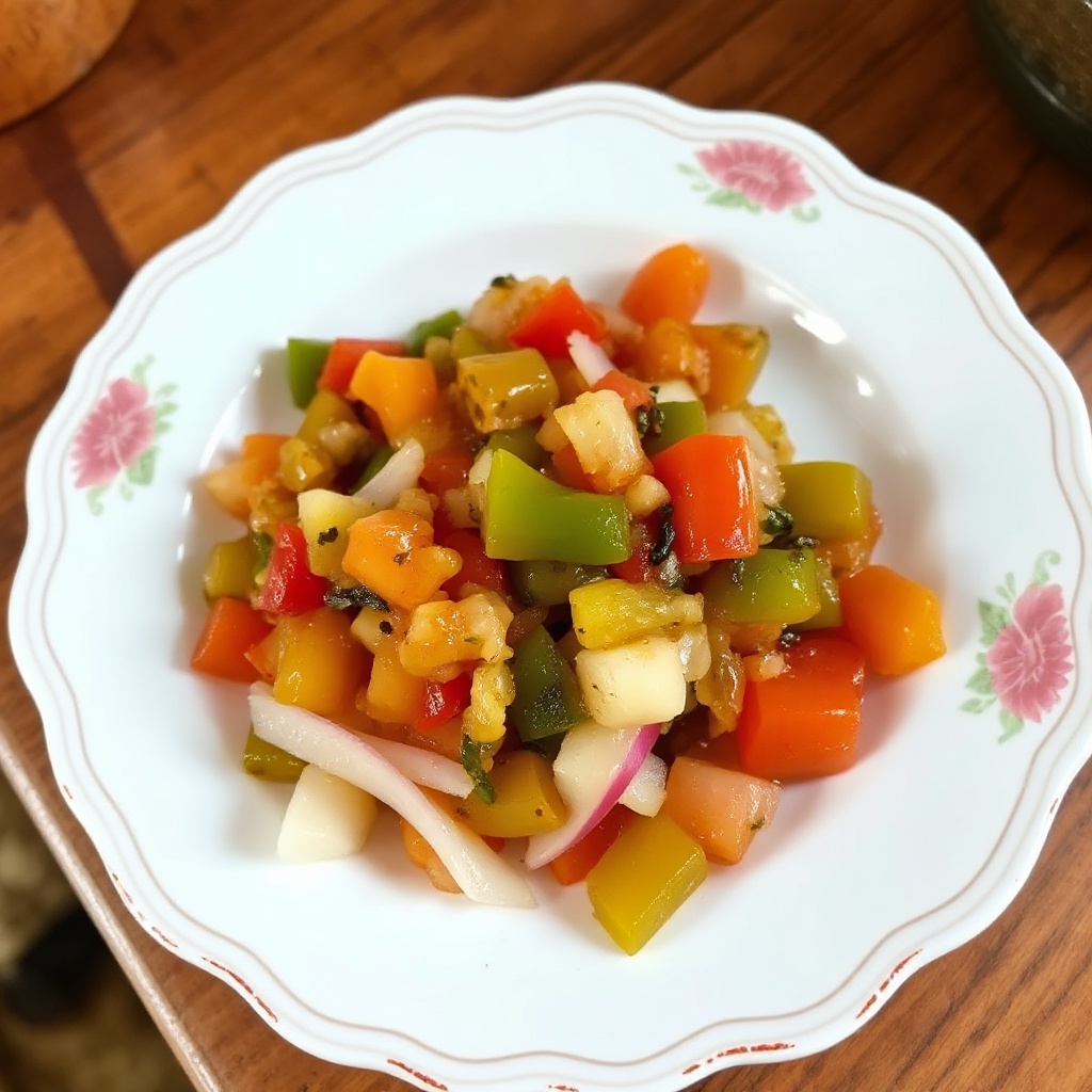 Tangy Green Tomato and Pepper Relish