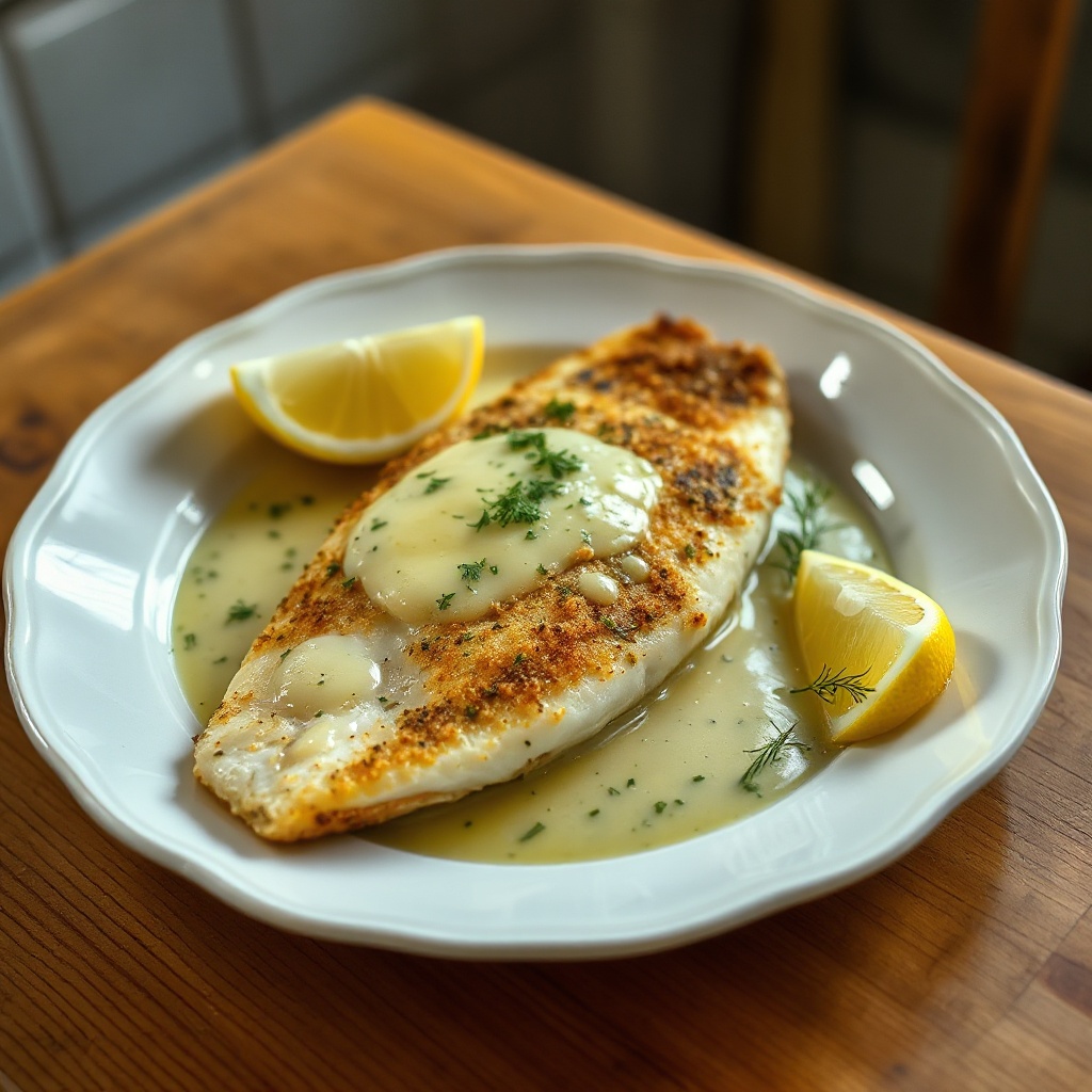 Pan-Seared Snapper with Lemon Herb Sauce