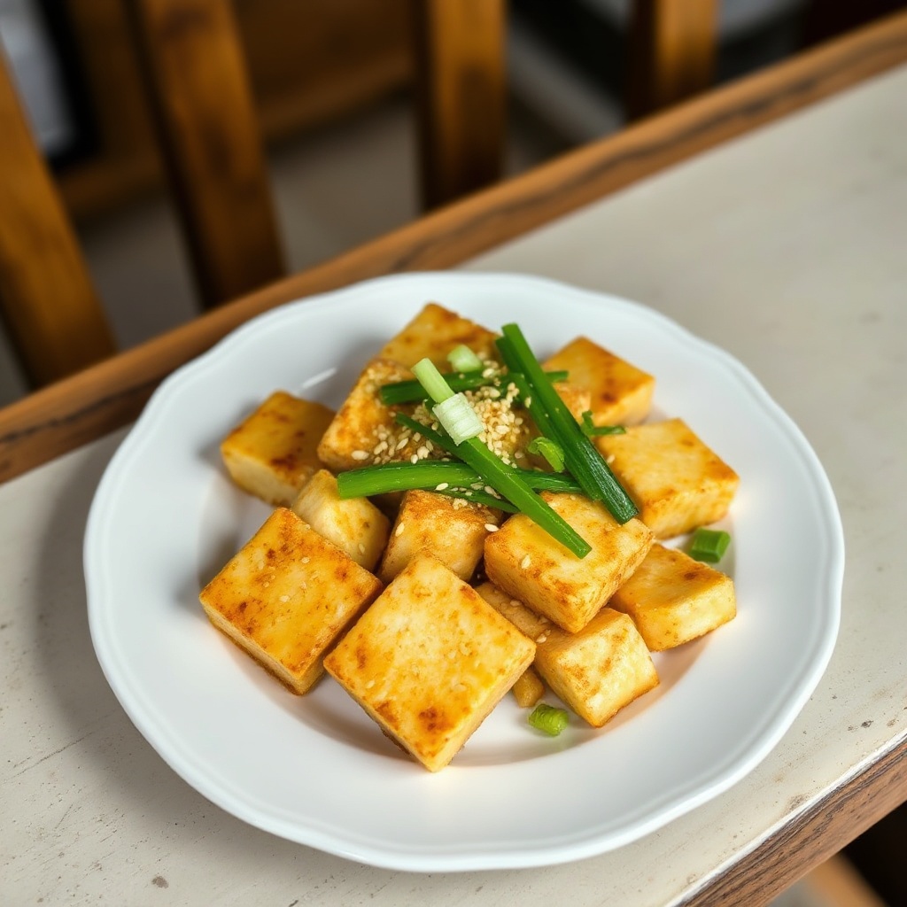 Delizia di Tofu Croccante al Sesamo