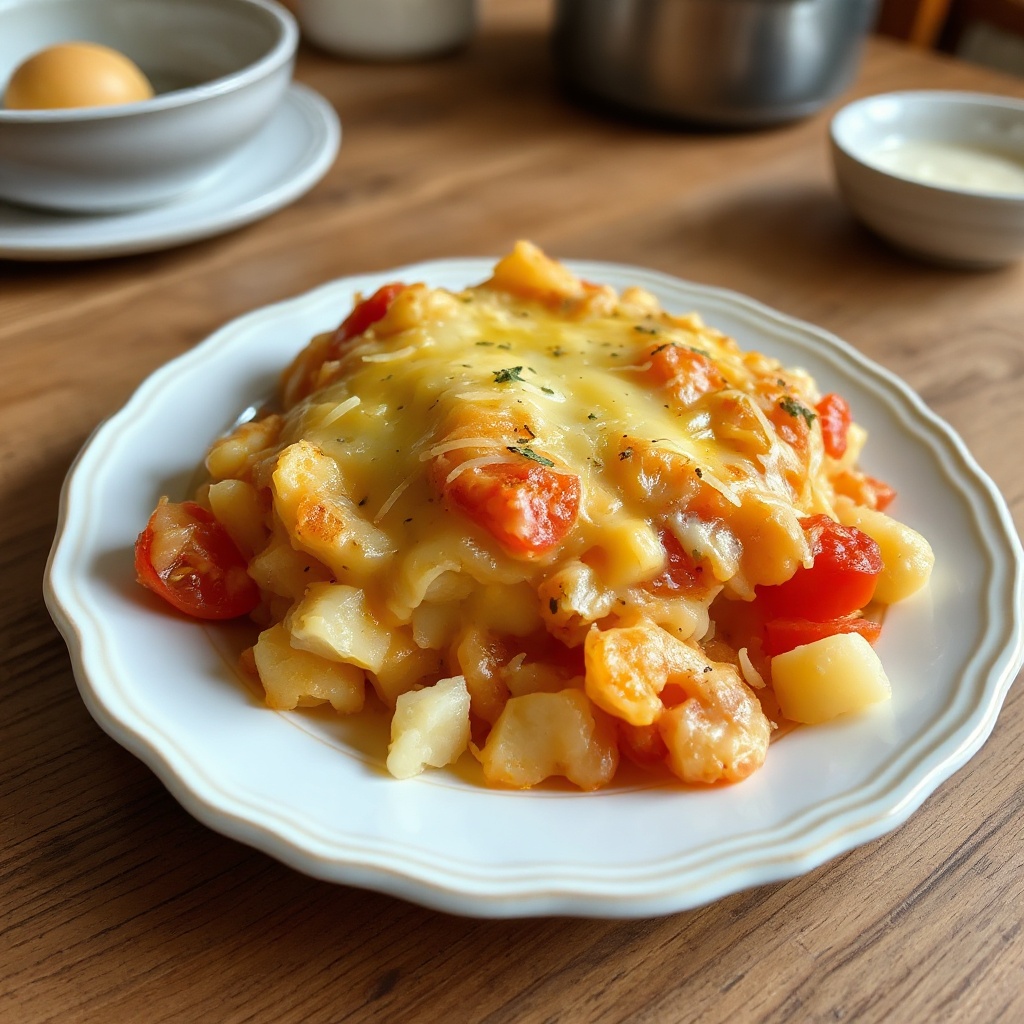 Gratin di Patate e Pomodori con Formaggio