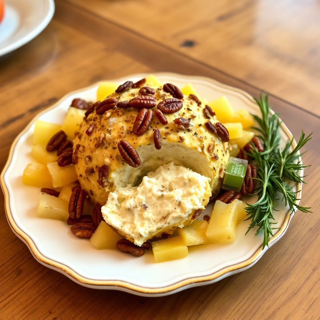 Delizia di Formaggio con Ananas e Noci Pecan