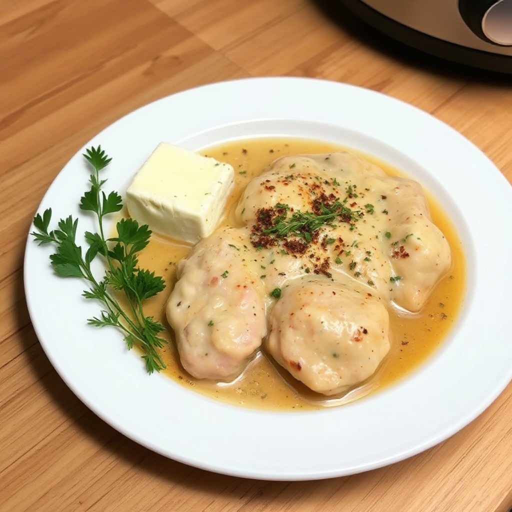 Pollo Cremoso alle Erbe in Pentola Lenta
