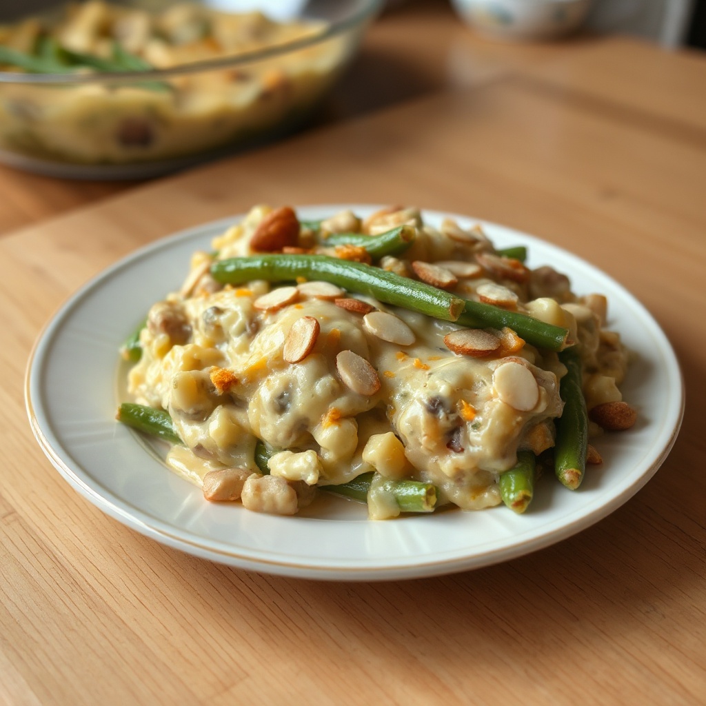 Creamy Green Bean and Almond Bake