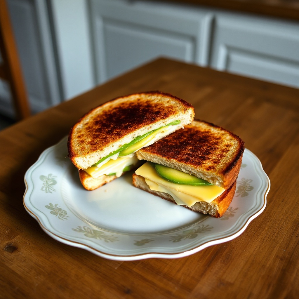 Avocado und Gouda Gegrilltes Sandwich