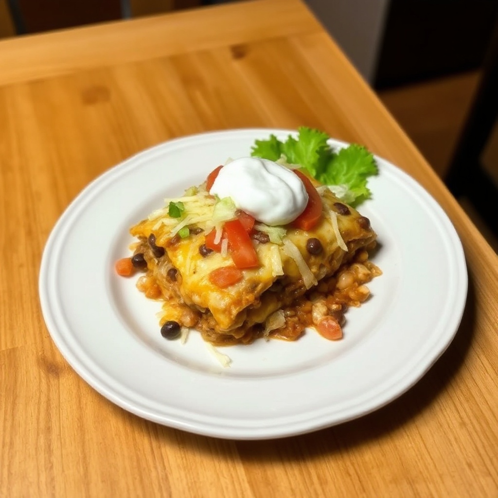 Tortilla di Fagioli e Formaggio al Forno