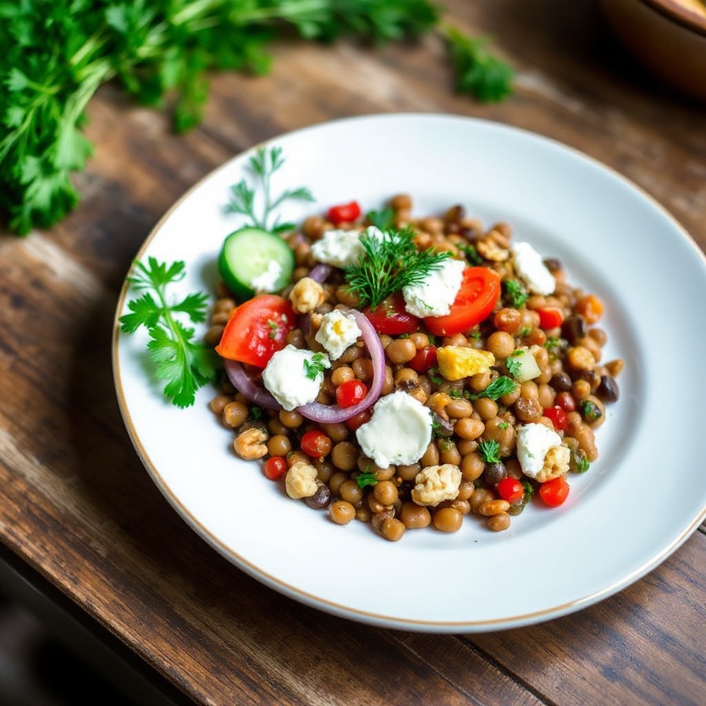 Mediterranean Lentil and Herb Salad