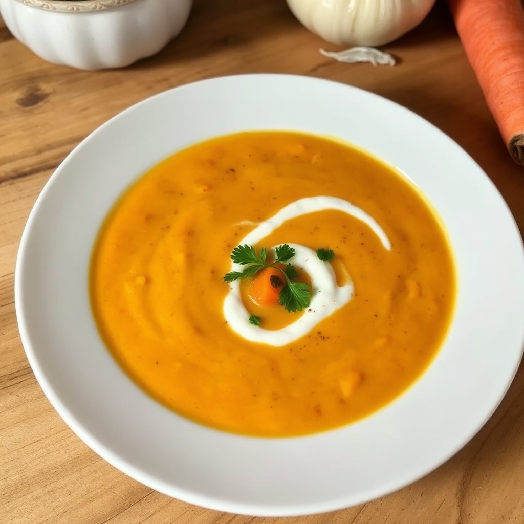 Creamy Sweet Potato and Carrot Soup