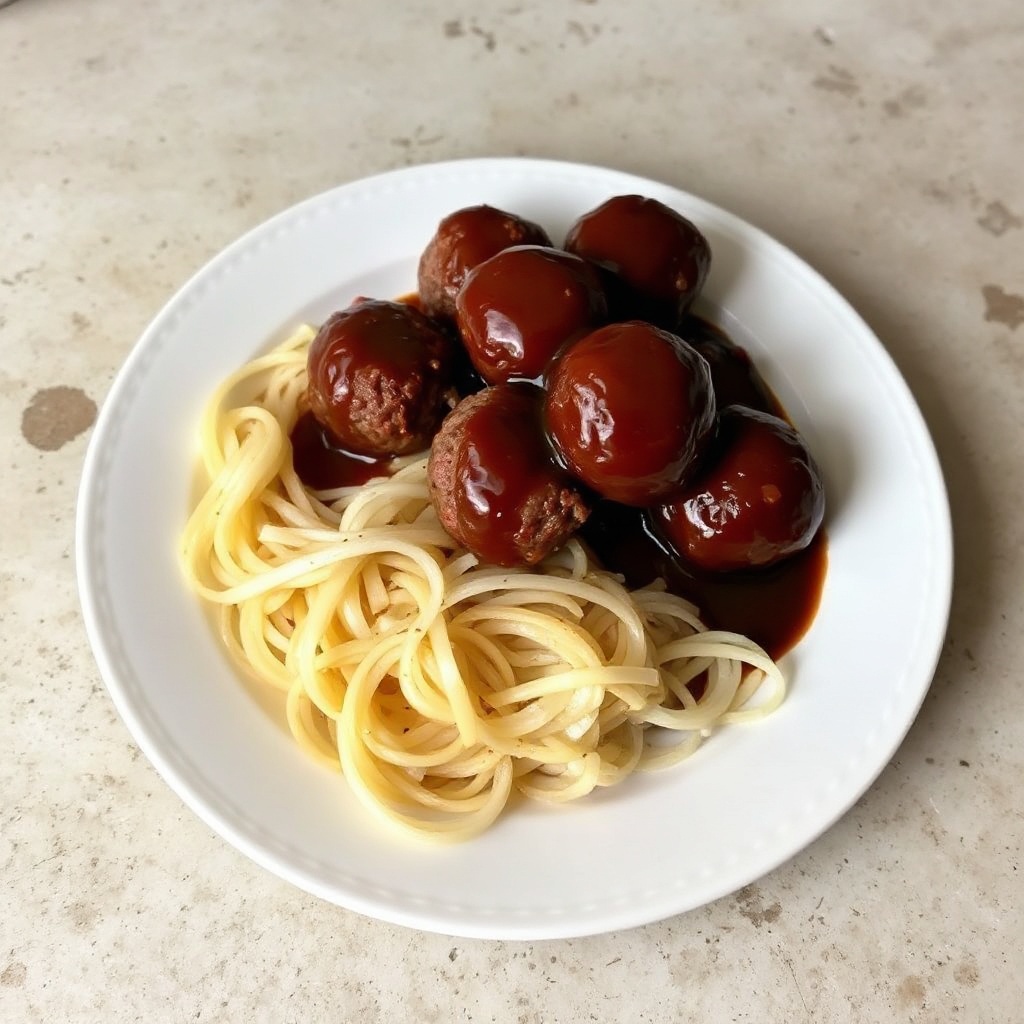 Herzhafte BBQ-Glasierte Fleischbällchen