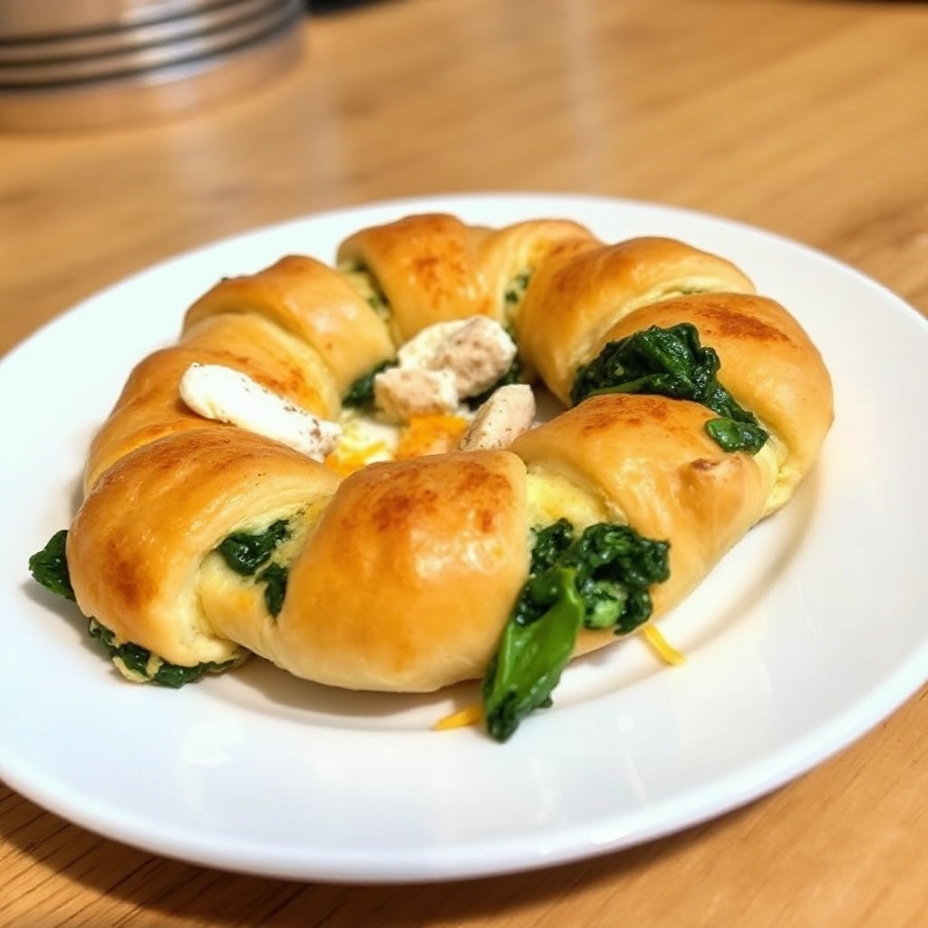 Chicken and Spinach Crescent Ring Delight