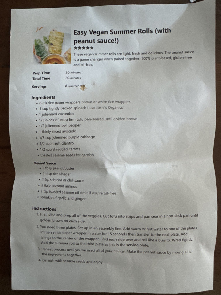 Easy Vegan Summer Rolls (with Peanut Sauce)