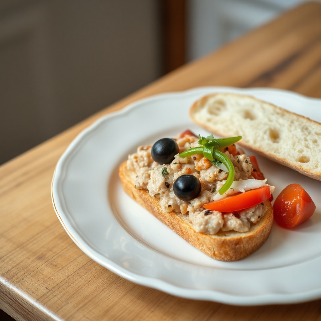 Mediterranean Tuna Baguette Delight