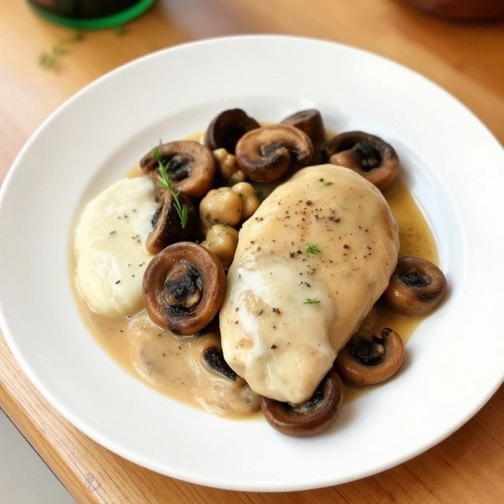 Pollo Marsala Cremoso con Funghi