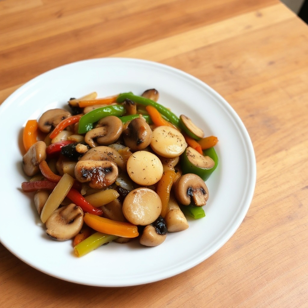 Savory Mushroom and Pepper Stir Fry