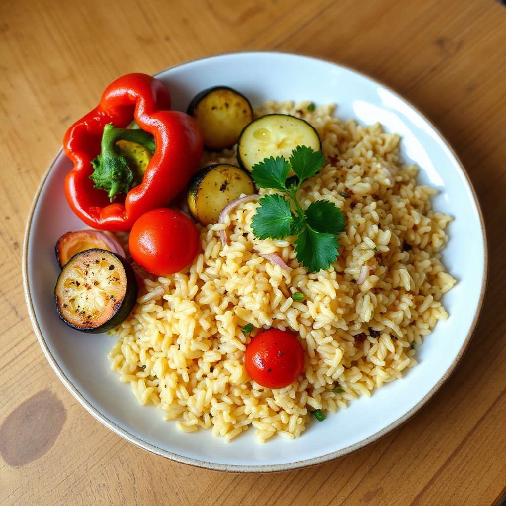 Insalata di Orzo Mediterranea con Verdure Arrostite