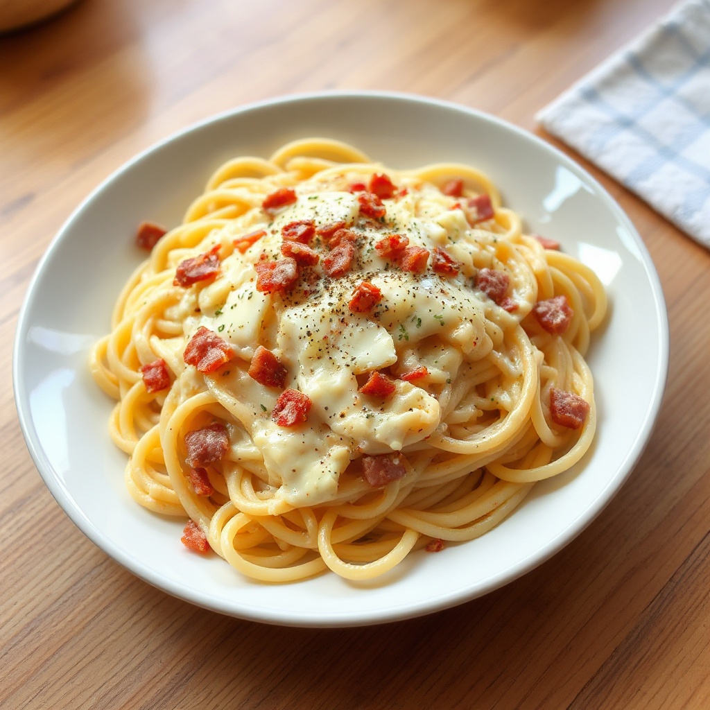 Cremige Pancetta Pasta Freude