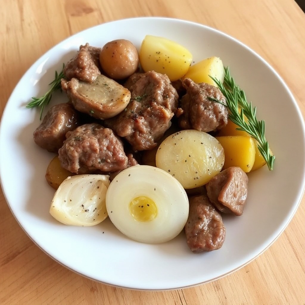 Langsam gegartes Lamm mit Zitrone und Kräutern