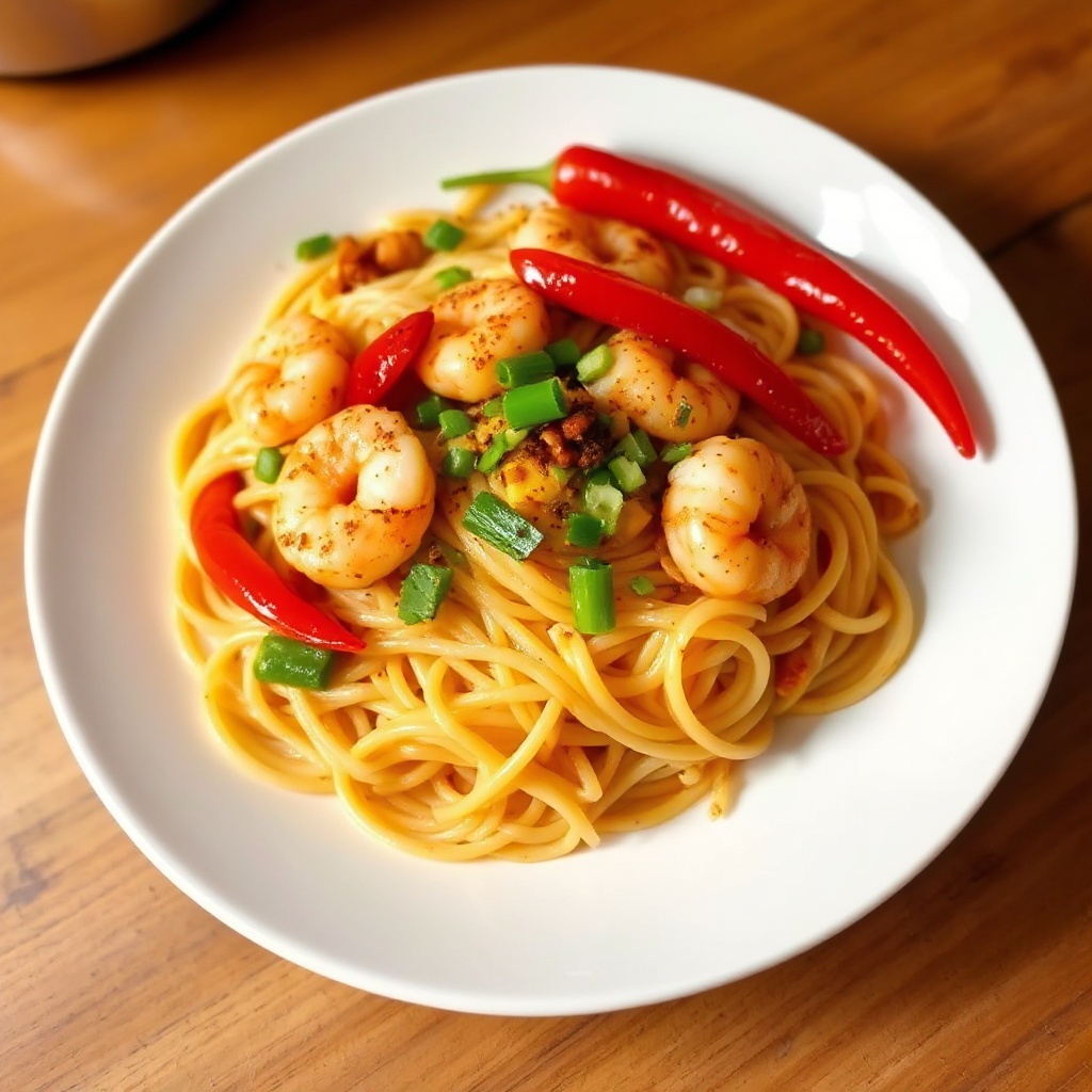 Spicy Shrimp Linguine Delight