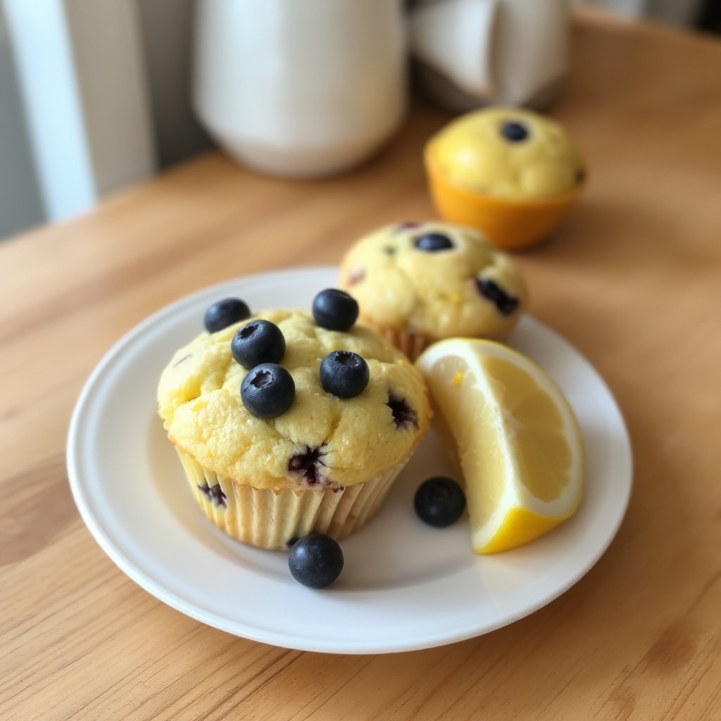 Zitronen-Blaubeer-Delight-Muffins