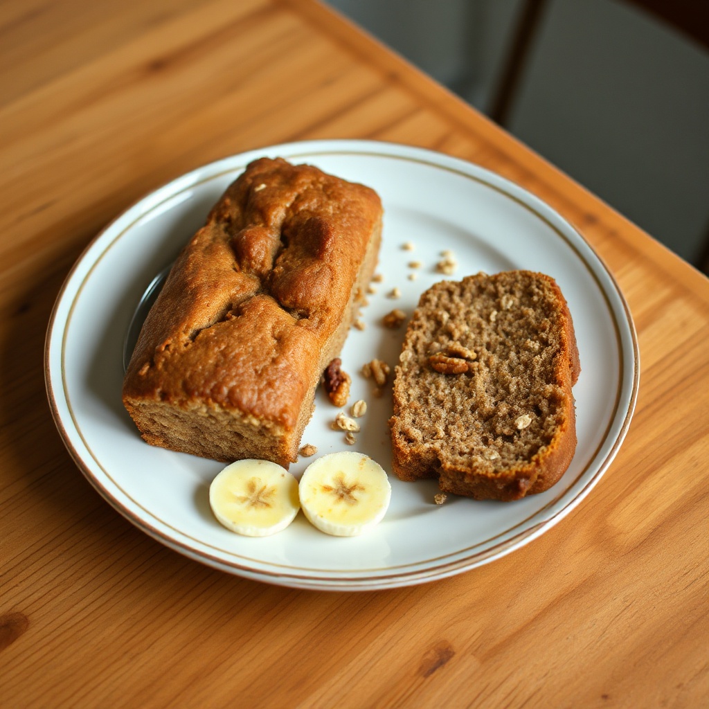 Bananen-Haferbrot mit nussigem Twist