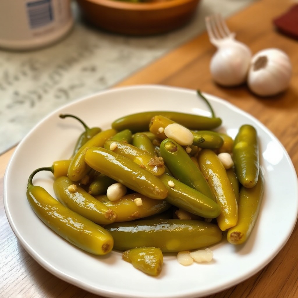 Würzige eingelegte Jalapeños mit Knoblauch