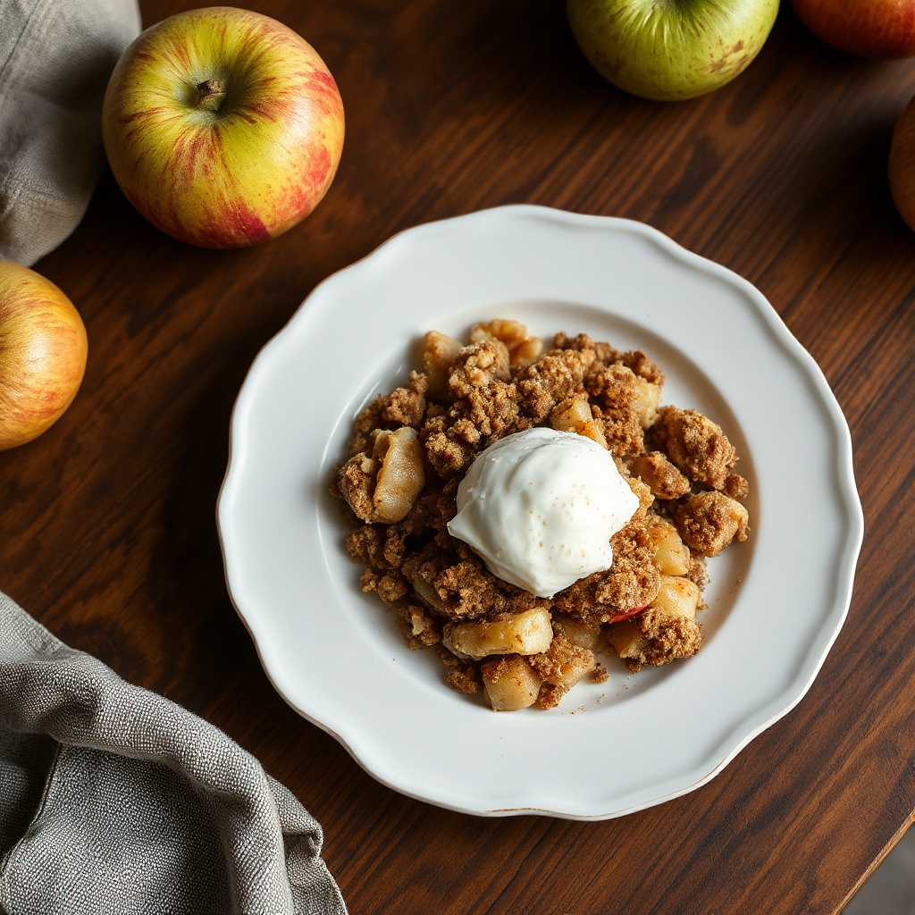 Zimt-Walnuss-Apfel-Crumble