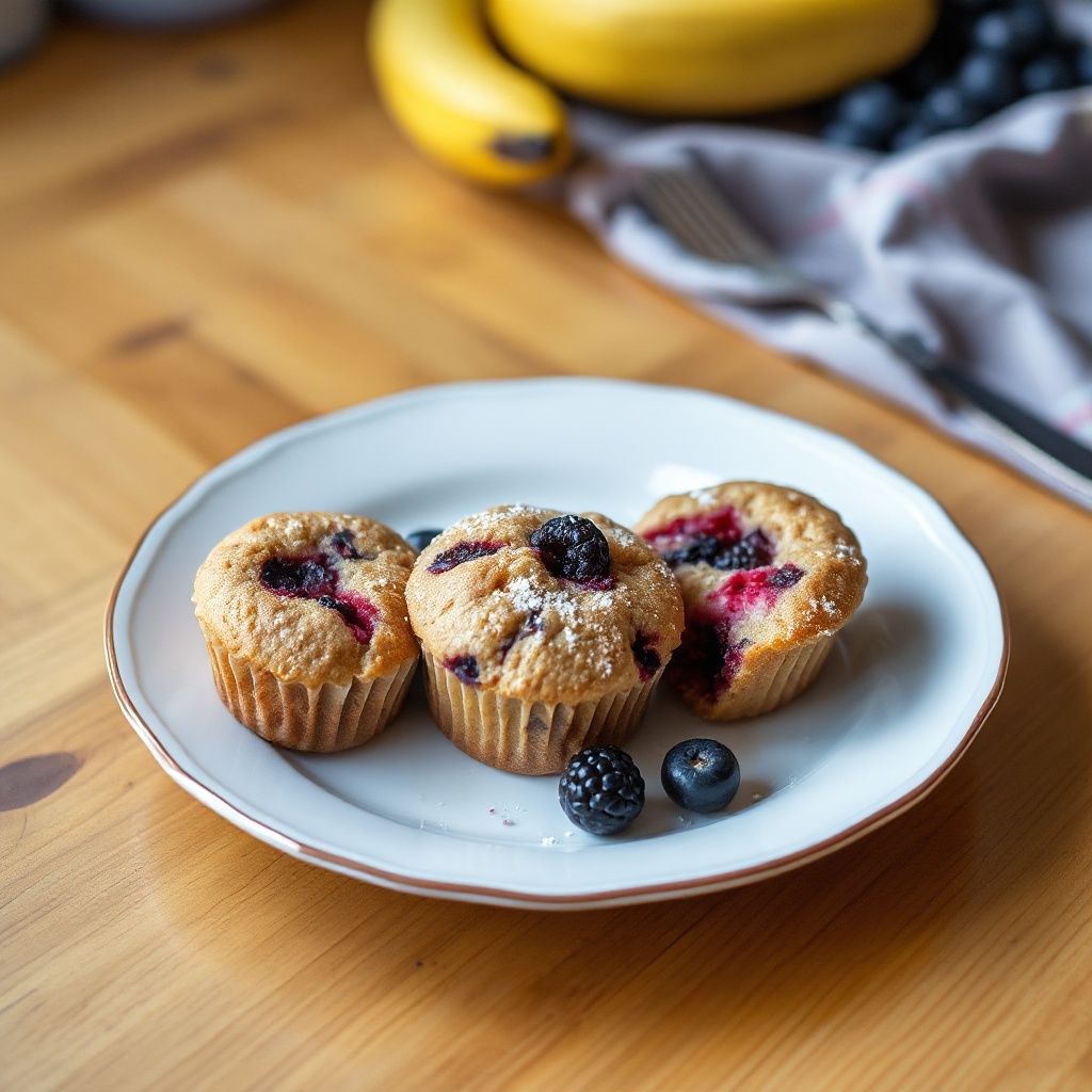 Muffin Delizia di Banana e Frutti di Bosco