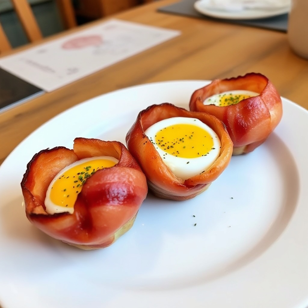 Eierbecher mit Speck