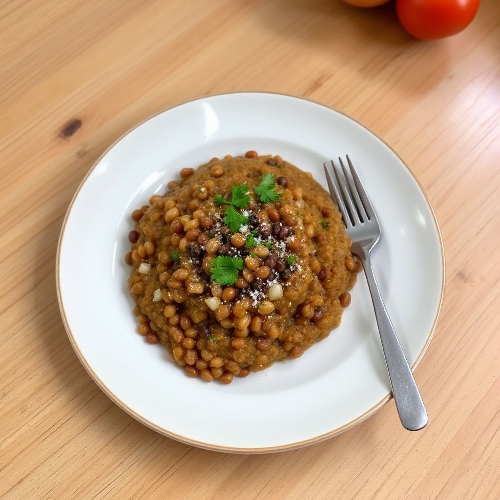 Herzhafter Linsenbrei mit Kräutern