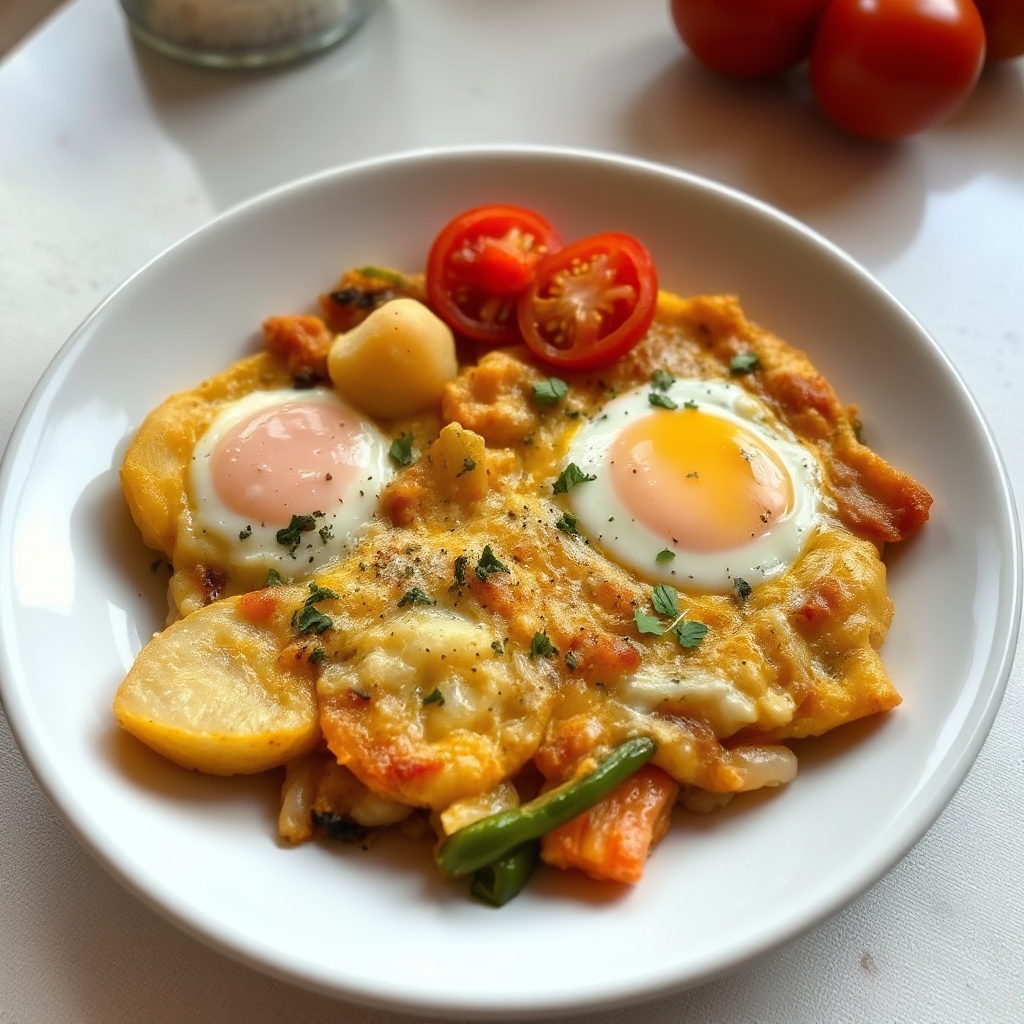 Mediterranes Frühstücks-Pfanne