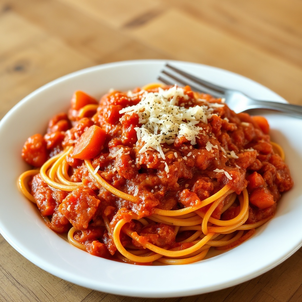 Herzhafte Spaghetti mit Deftiger Tomatensauce