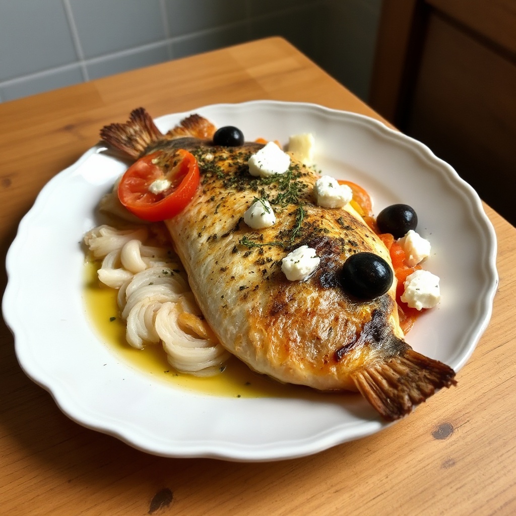 Mediterranes Gebackenes Fischvergnügen