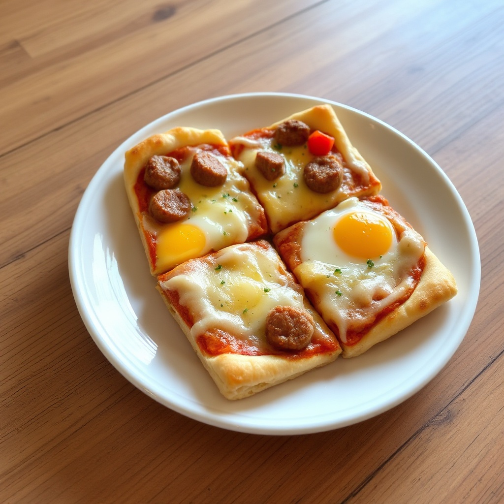 Quadrati di Pizza Salata per Colazione