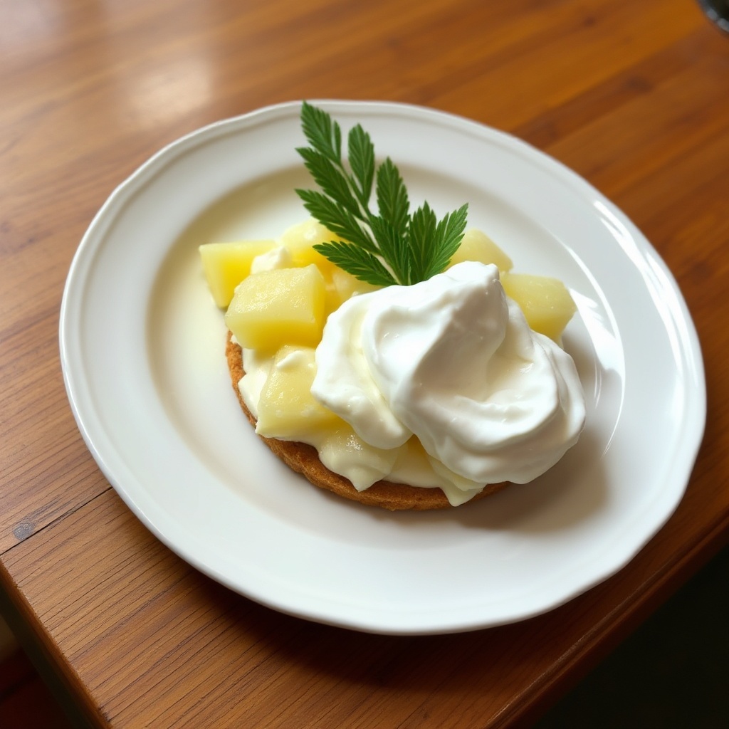 Tropische Ananas-Creme-Delikatesse