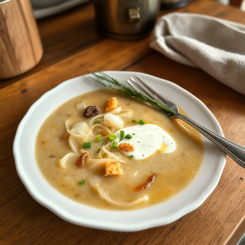Zuppa Cremosa di Sei Cipolle