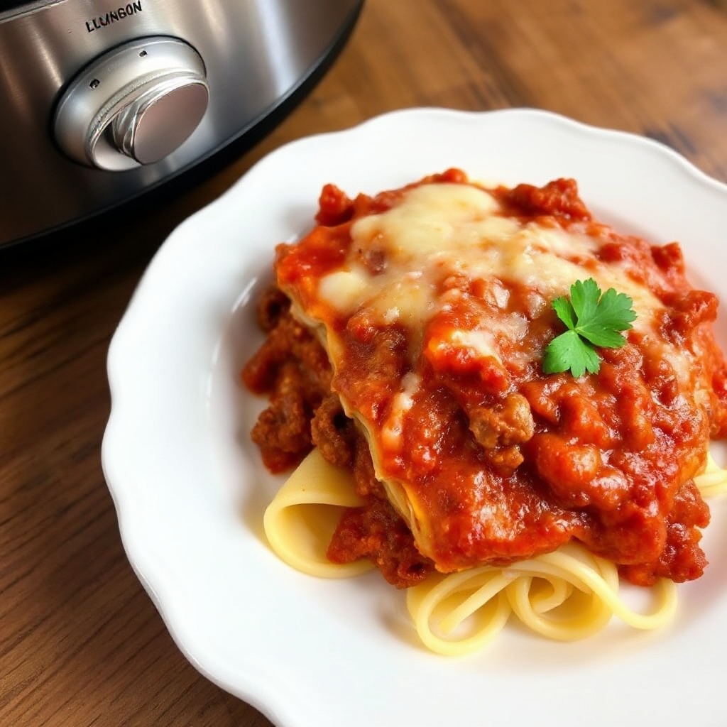 Langsame Kochzeit Herzhaftes Lasagne