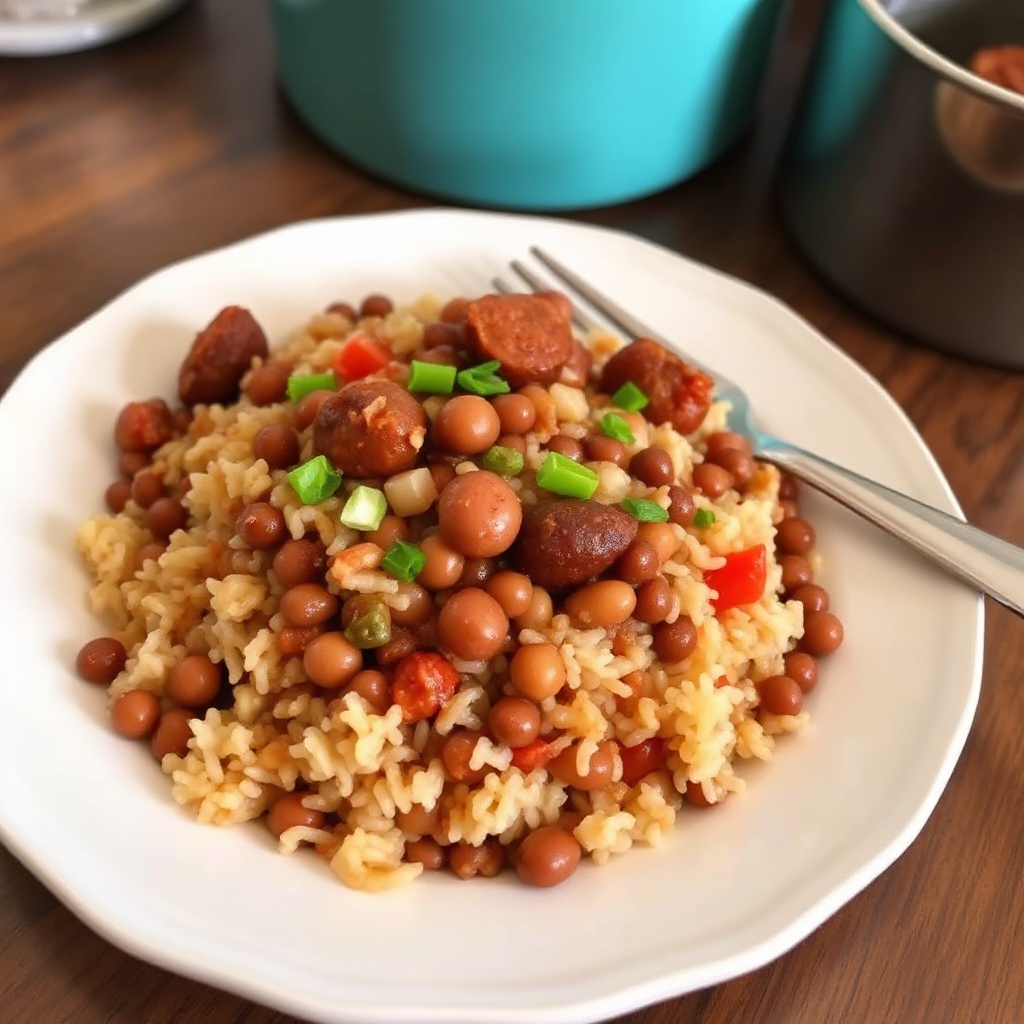 Spicy Cajun Black-Eyed Peas and Rice