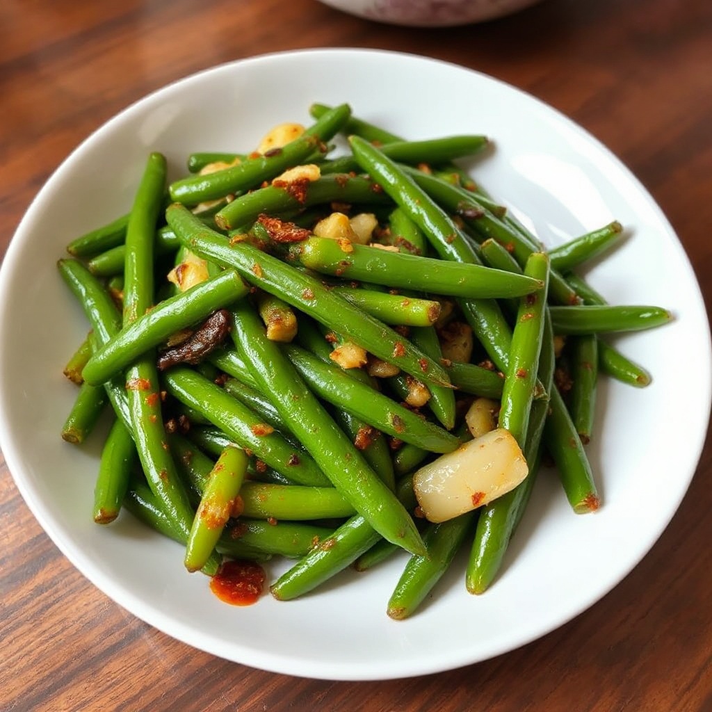 Spicy Garlic Green Beans Stir-Fry