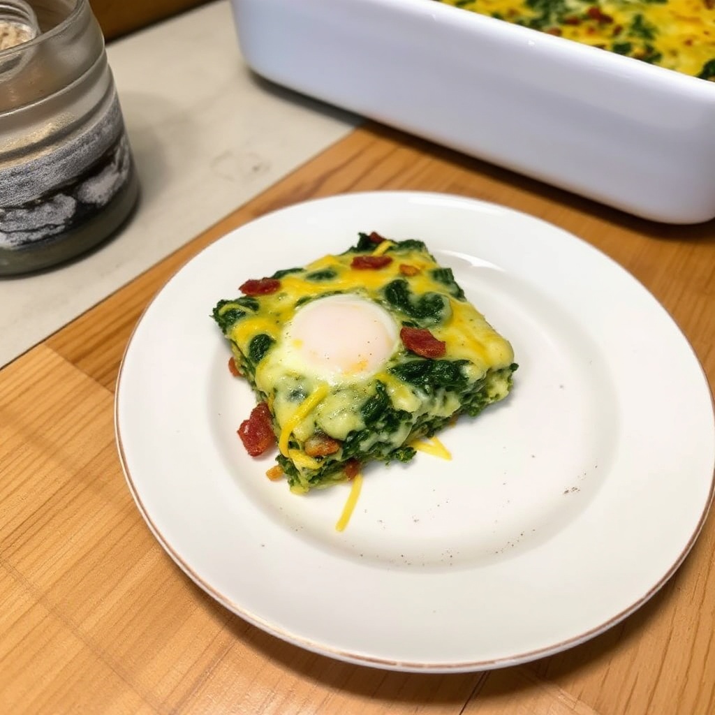 Spinach and Cheese Breakfast Bake