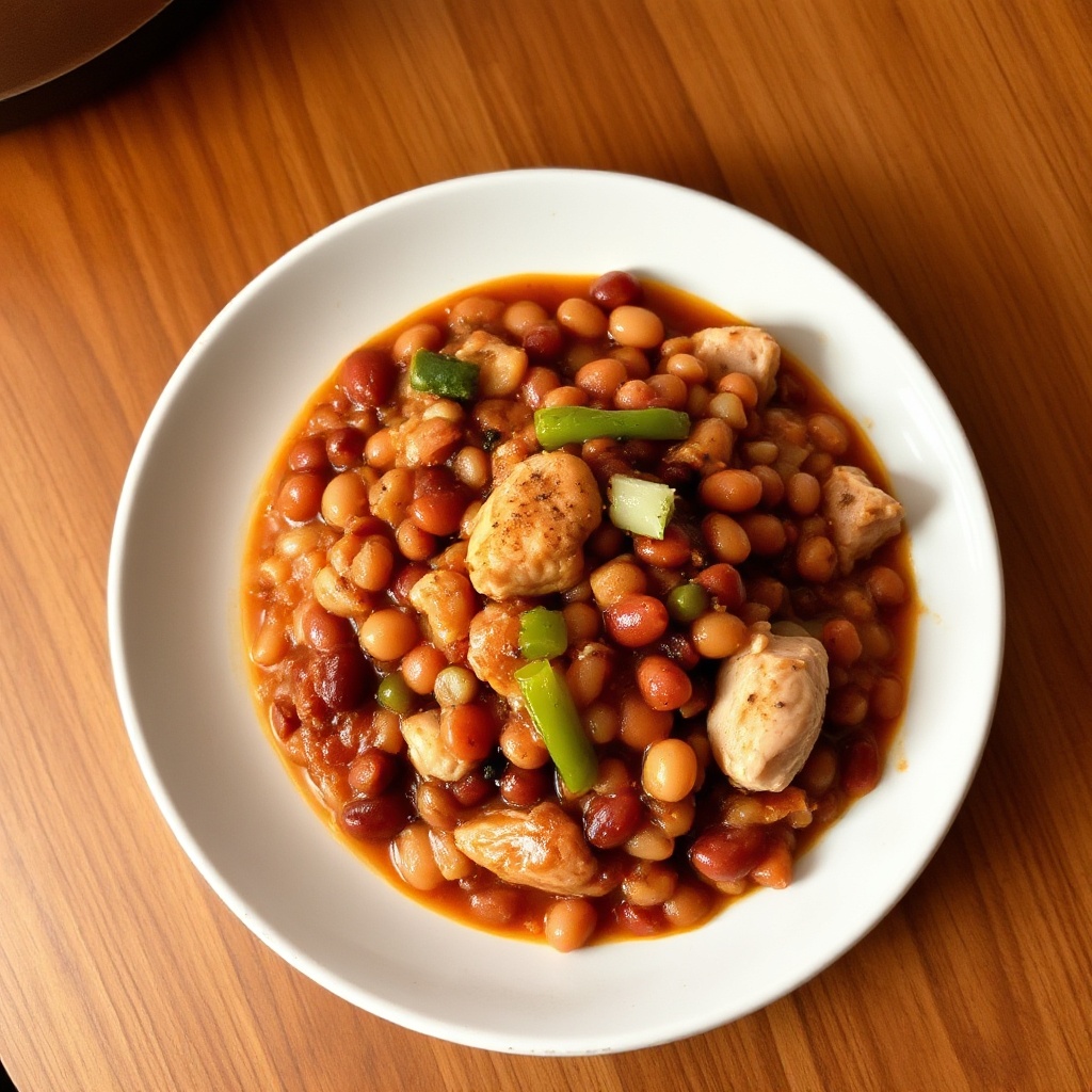 Chili di Pollo e Fagioli in Pentola Lenta
