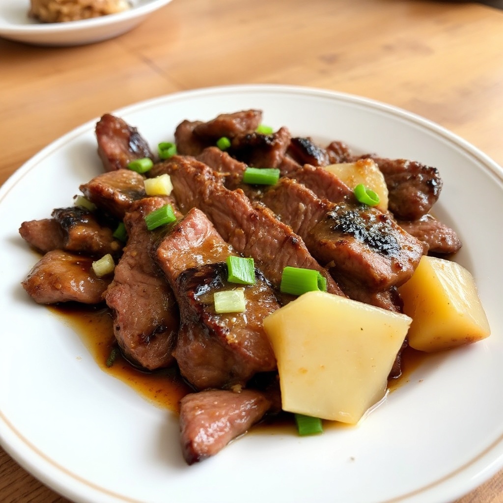 Tropisches mariniertes Flanksteak