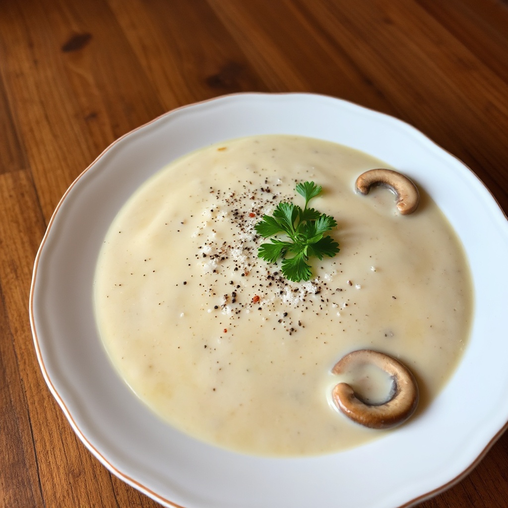 Cremige hausgemachte Grundsuppe
