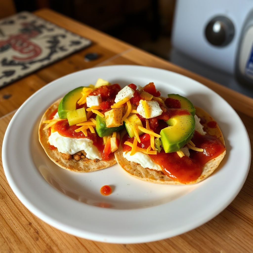 Würzige Ranchero Frühstücks-Tostadas