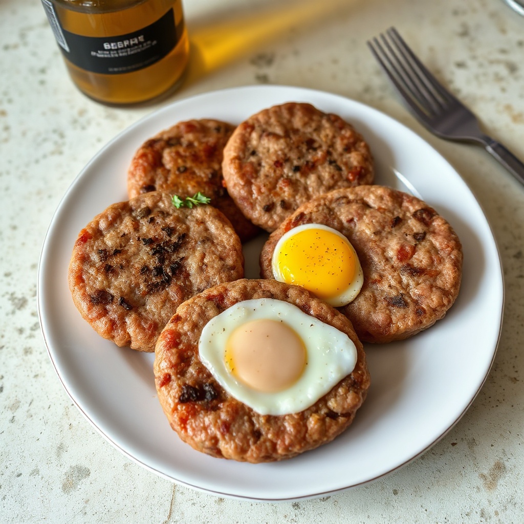 Herzhafte hausgemachte Wurstbratlinge