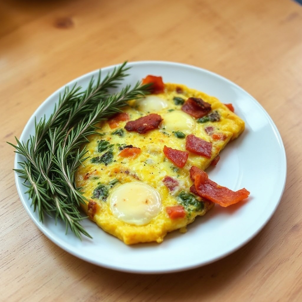 Frittata Salata con Bacon e Erbe