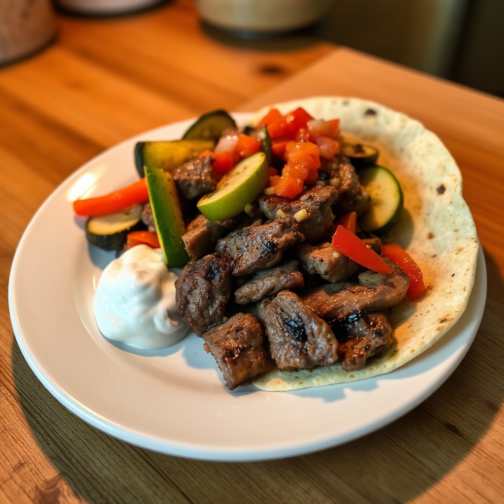 Gegrillte Skirt Steak Fajitas mit würziger Marinade