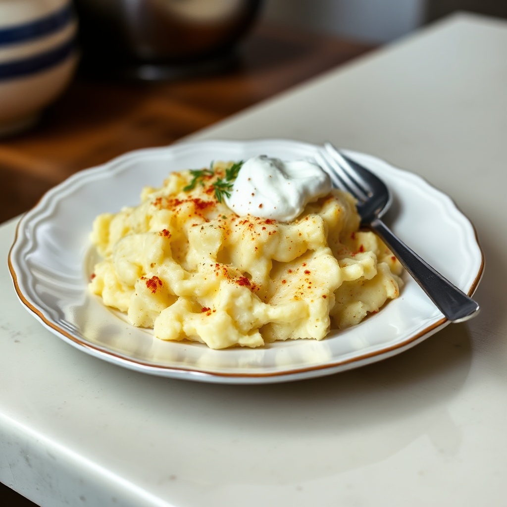 Cremige gebackene Kartoffelpüree