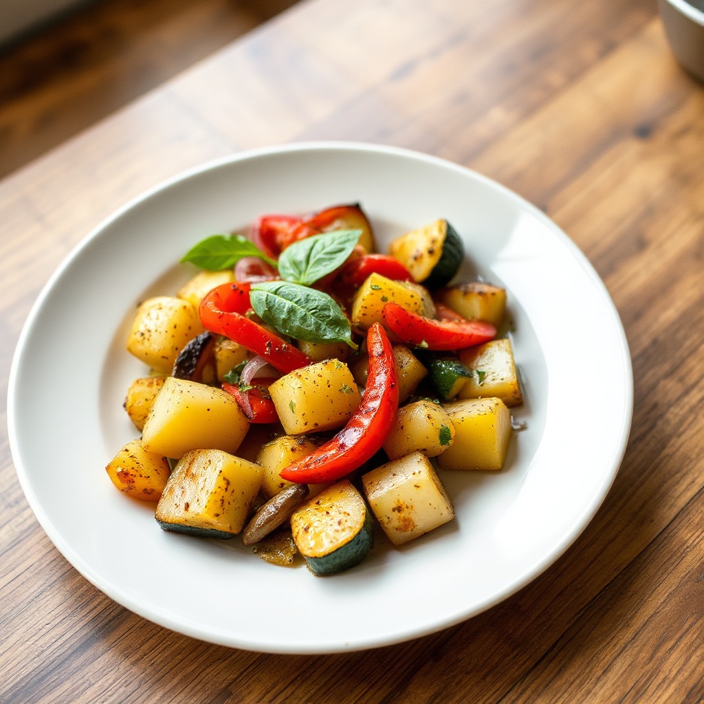 Kräuter-infused geröstete Gemüse-Mischung