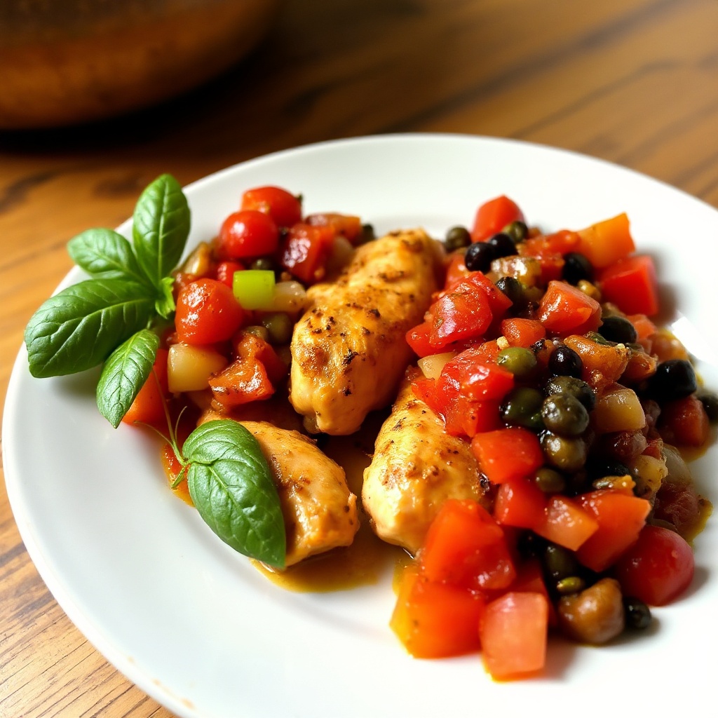 Karibisches Hähnchen mit gewürzter Tomatenrelish