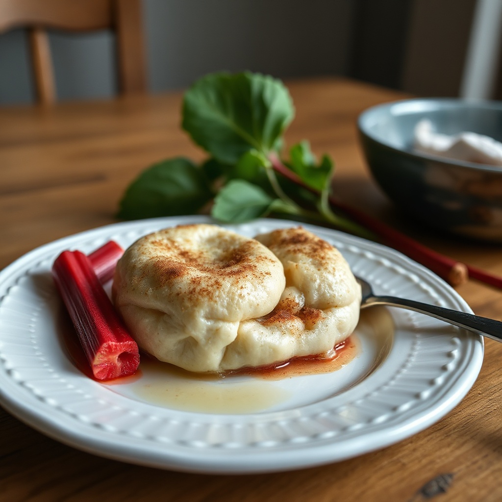 Rhabarber-Zimt-Teigtaschen