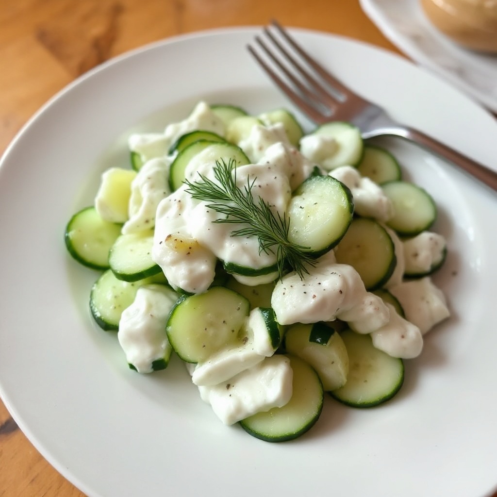 Insalata di Cetrioli Cremosa e Piccante